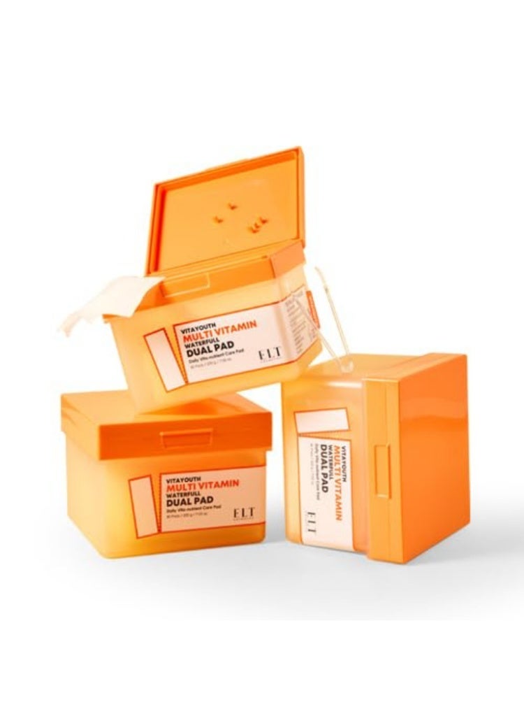 اي ال تي ELT Multi Vitamin Toner Pads – مناديل تونر متعددة الفيتامينات مزدوجة الجوانب لتفتيح وترطيب البشرة - Image 2